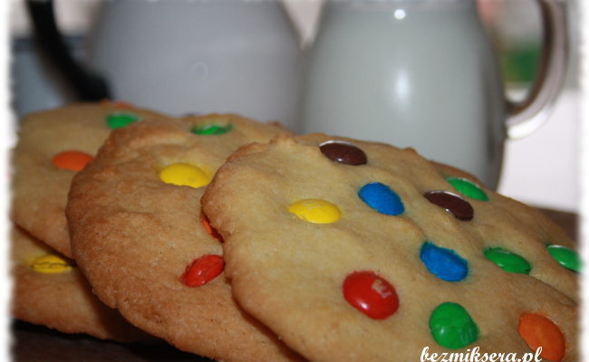 ciastka z m&m's